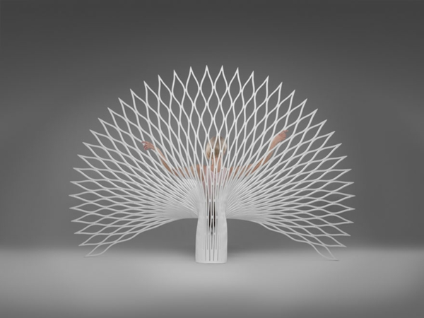 Kunst creatief ontwerp stoelen pauw model