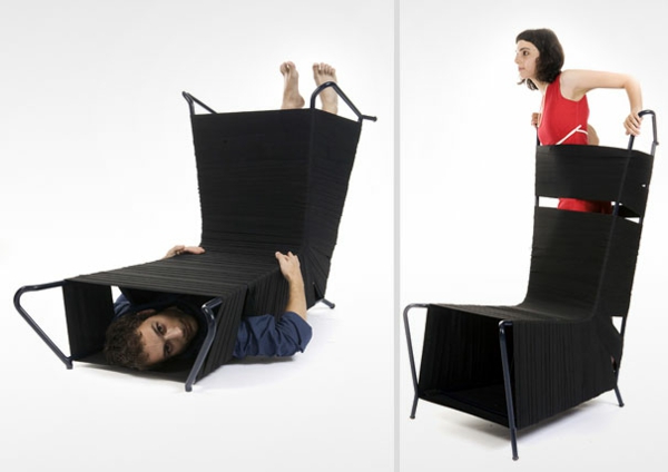 lucrari de arta designer scaune tunel model
