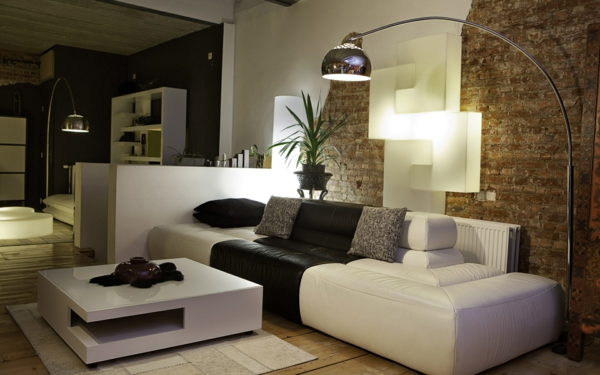 patrauklus sienos dizainas grindų lempa spalvingi gyvenamasis kambarys sofos sienos spalvos svetainė