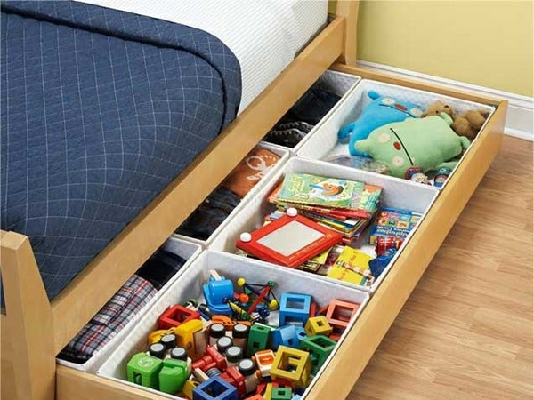 складови системи детска стая за съхранение на легло