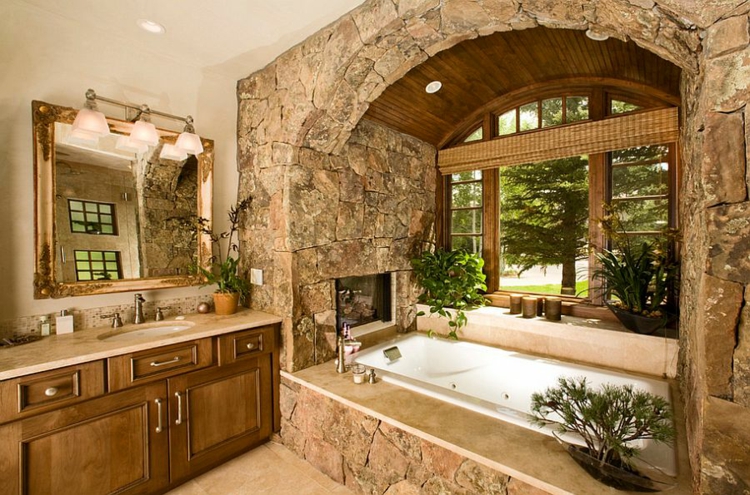 花式浴室家具仿古窗石浴室家具