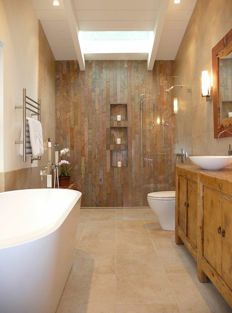 花式浴室家具质朴的虚荣心木材