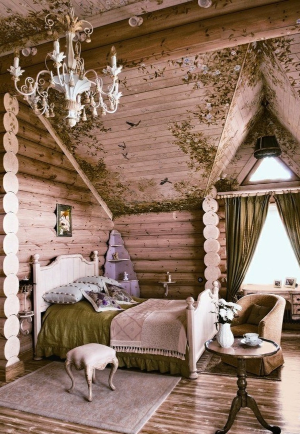 diseño de dormitorio cama de lujo interior de madera