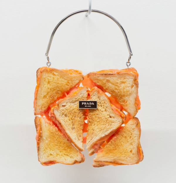 fancy handbags toasted bread slices