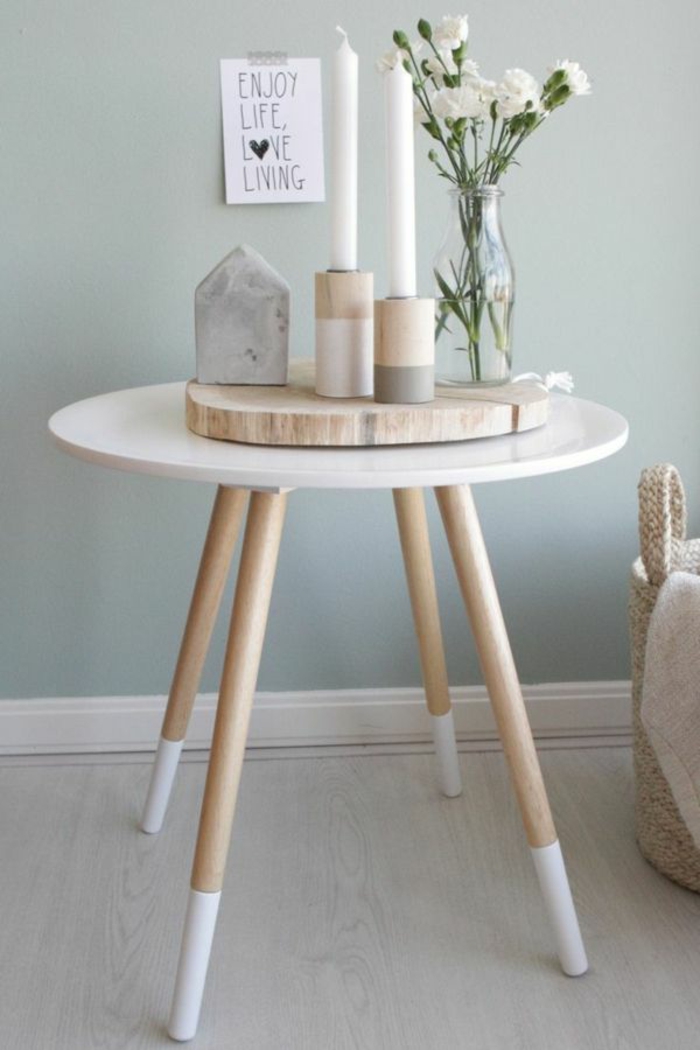 mueble de lujo mesa de diseño escandinavo redondo