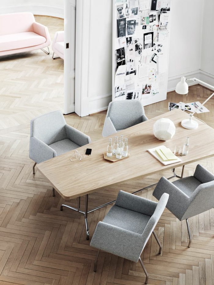 muebles de lujo mesa de comedor de diseño escandinavo con sillas