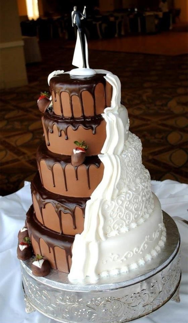 φανταχτερό πίτα σοκολάτα γάμου κέικ