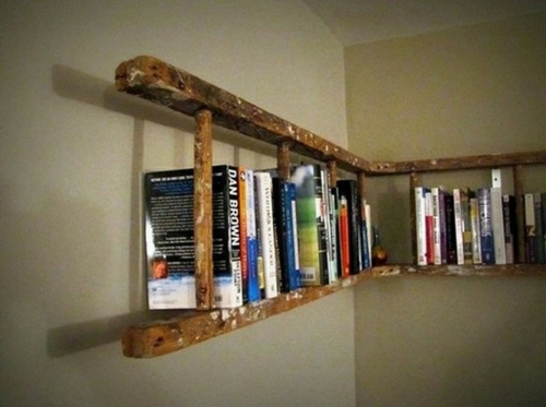 Bookcases from used ladders