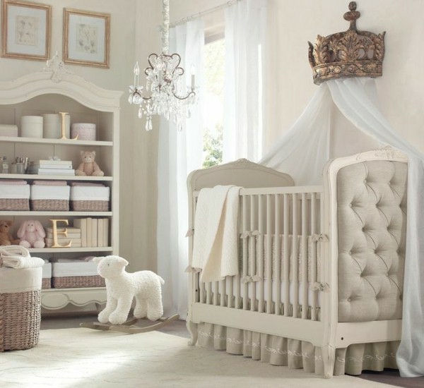 baby bed sky nursery nursery open wall estantes