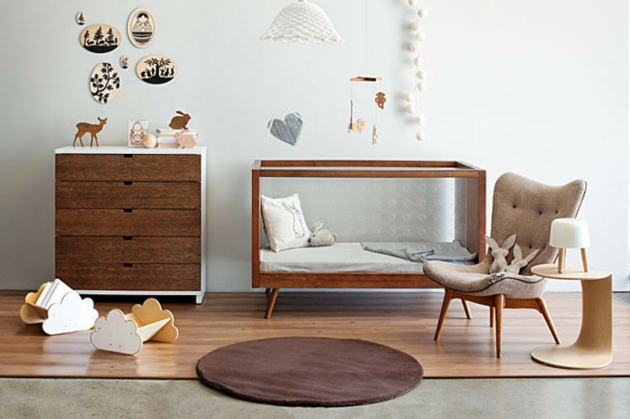camas de bebé diseños modernos muebles de aspecto retro guardería