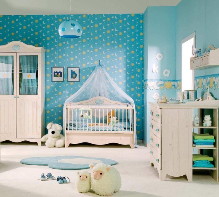 habitación de bebé habitación de bebé habitación azul