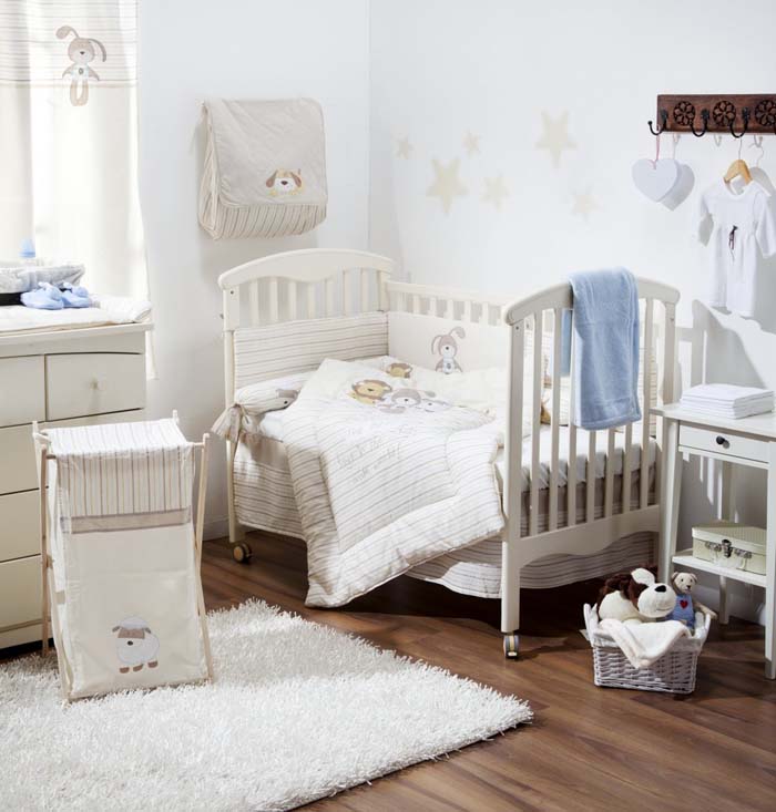 sala de bebé diseño habitación de bebé conjunto blanco