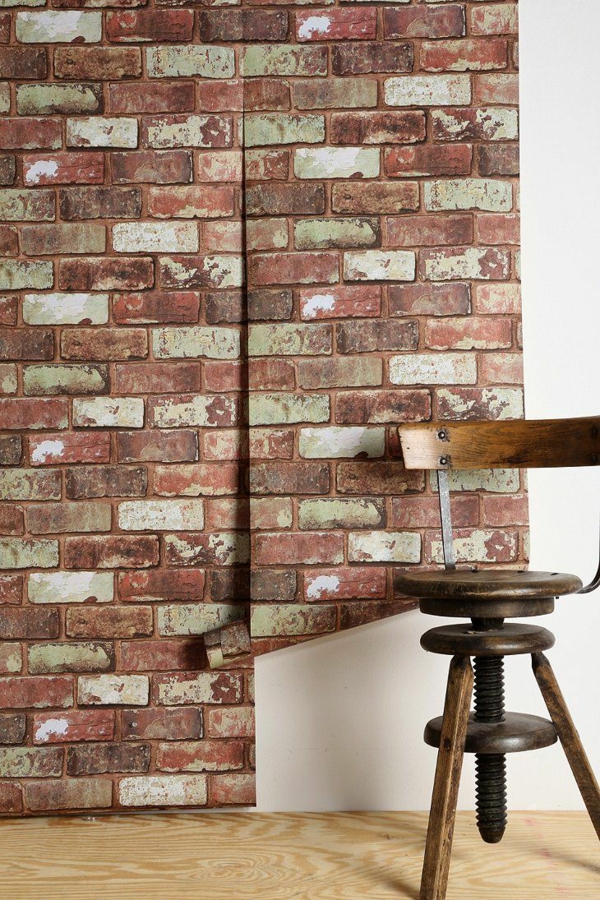 baksteen wallpaper land stijl wanddecoratie ideeën baksteen behang