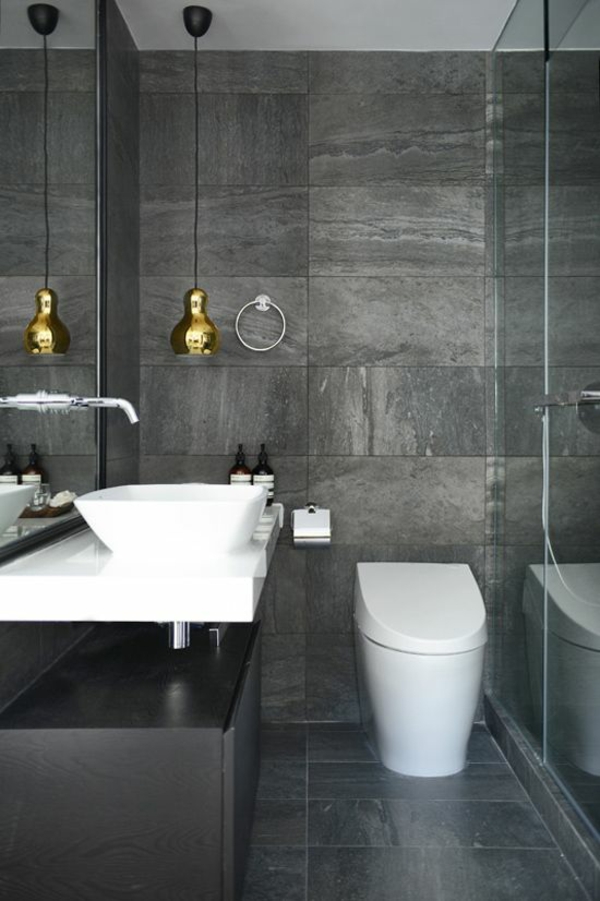 badeværelse dekoration ideer i grå sort moderne badeværelse