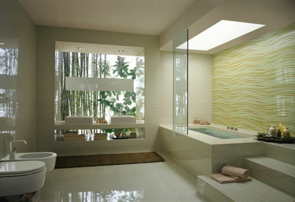 浴缸立面浴缸现代浴室瓷砖禅宗atmophäre