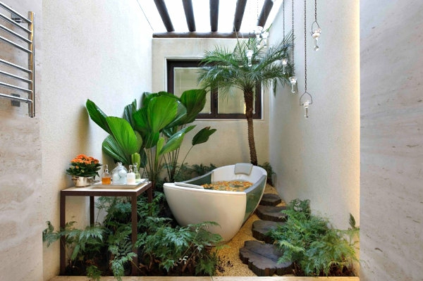 badkamerinrichting kamerplanten badkamermeubelen