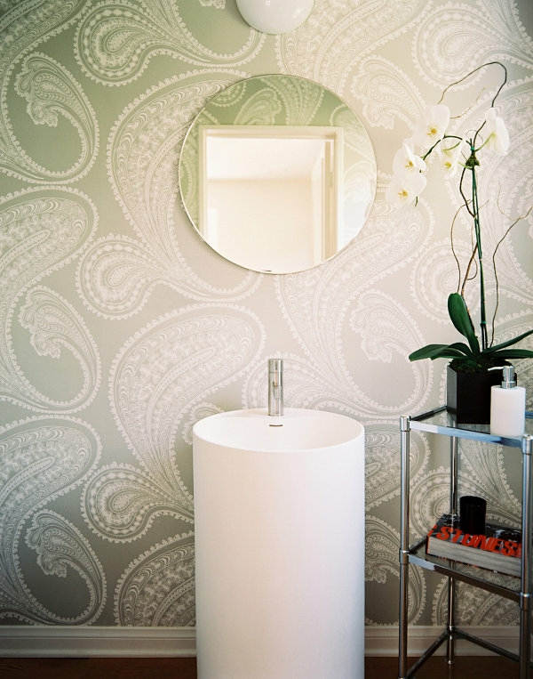 badeværelse oprettet værelse planter orkideer vægdekoration