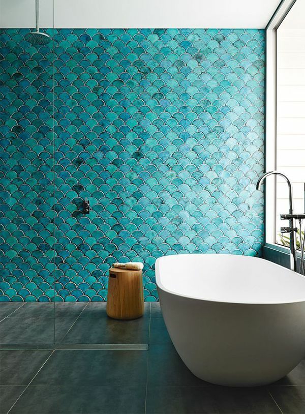 badeværelse design hjem indretning badeværelse fliser blå