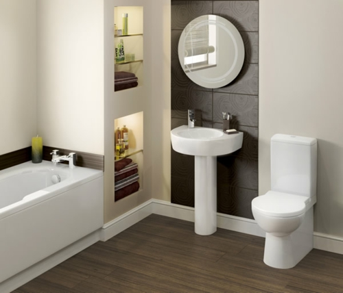 浴室设计浴缸厕所水槽架木地板