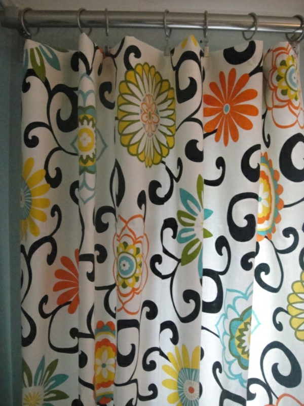 bathroom bath curtains shower curtain flower pattern