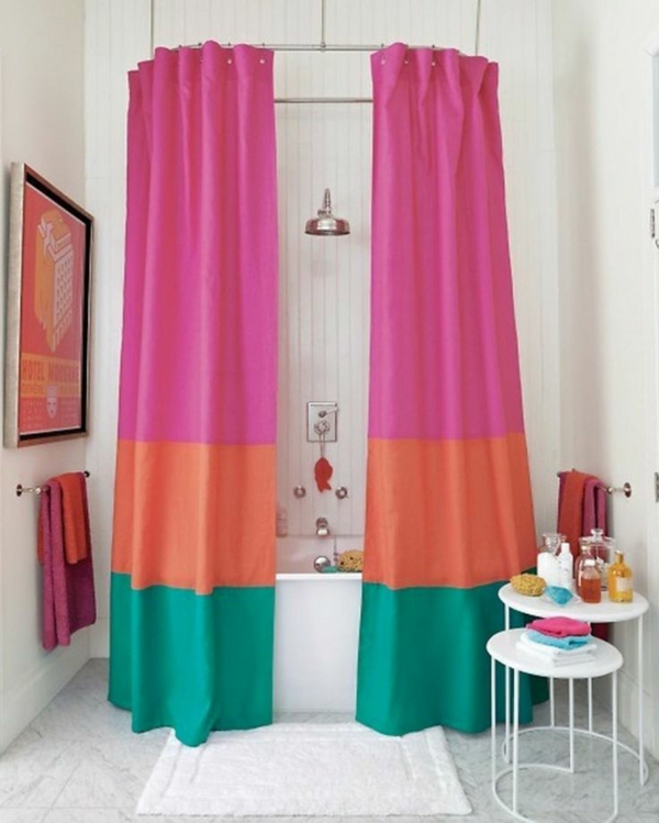 Bathroom Ideas Bath Curtains Shower Curtain Tricolor