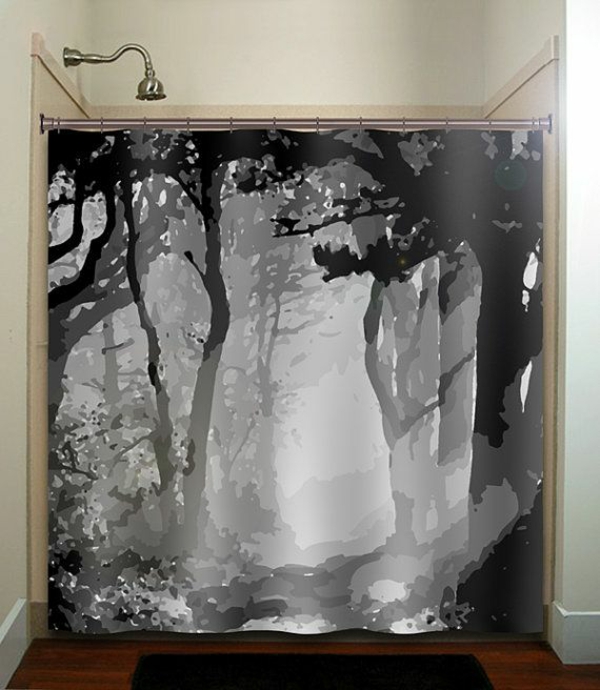 bathroom ideas bathroom curtains shower curtain forest motifs