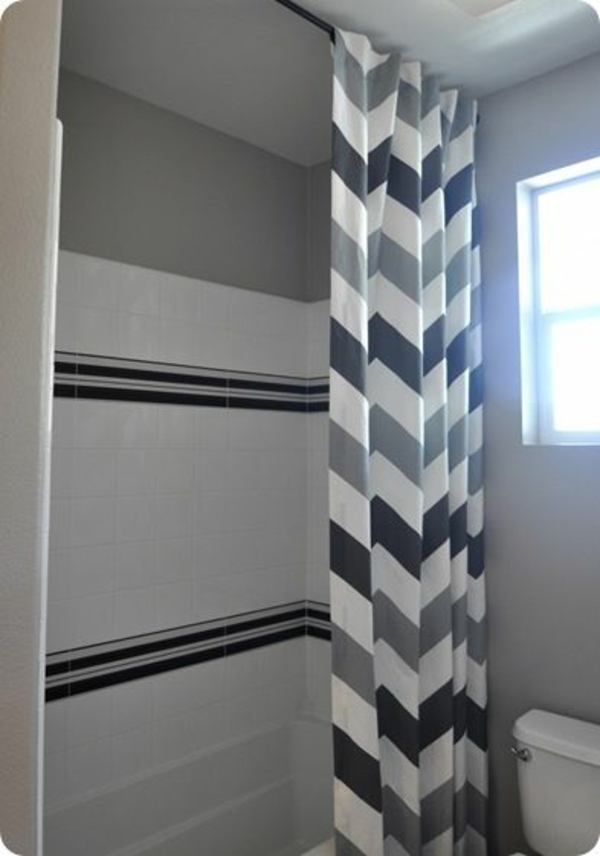 bathroom bath curtains shower curtain zigzag pattern