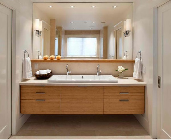 идеи за баня плоски шкафове за баня огледало