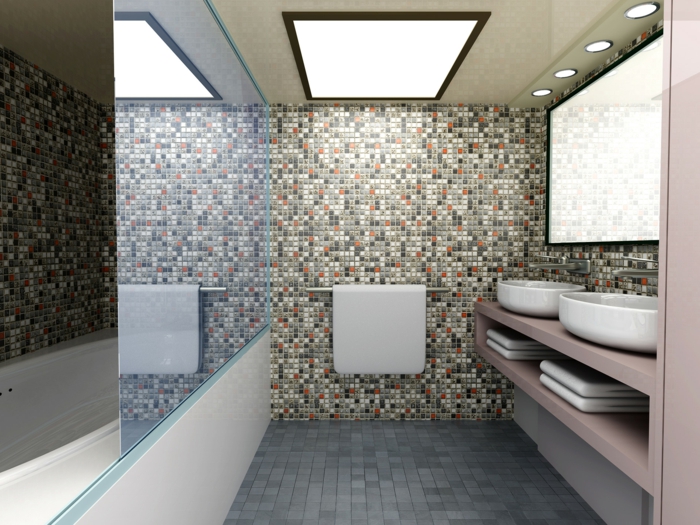 πλακάκια μπάνιου μωσαϊκό πλακάκια φανταχτερό προφορά τοίχο καθρέφτη χώρισμα μικρά πλακάκια δαπέδου