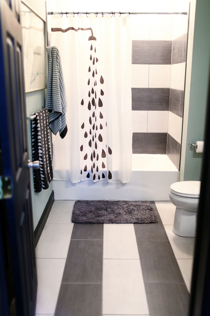 baño azulejos tira baño cortina baño pequeño ideas