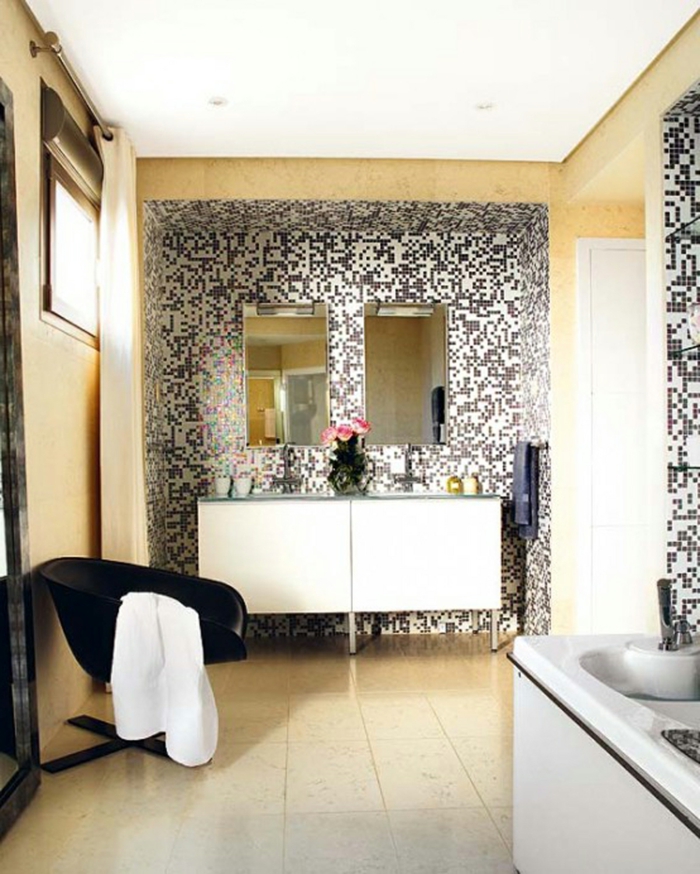 πλακάκια τοίχου πλακάκια τοίχου μωσαϊκό λουλούδια καθρέφτη τοίχου