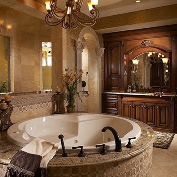badkamer design badkamertegels ronde badkuip