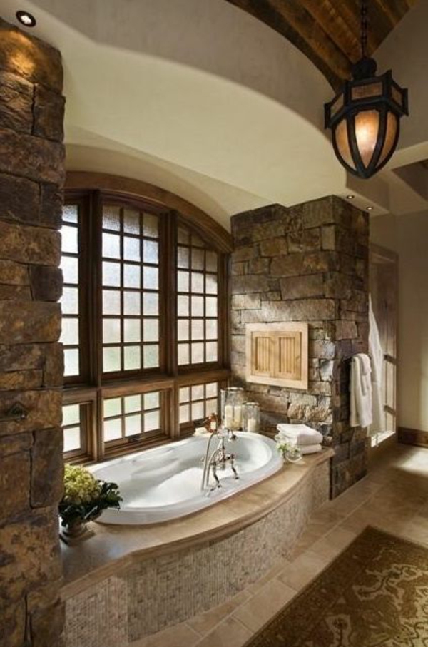 badkamer ontwerp ideeën stenen gootsteen decoratie