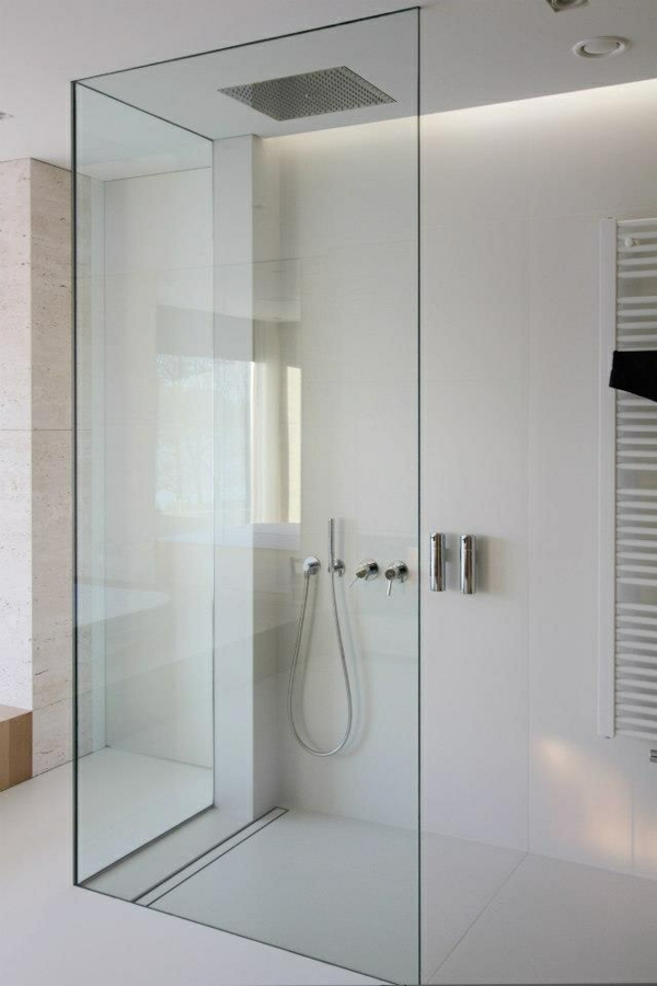 Badeværelse design ideer walk in shower bruseglas