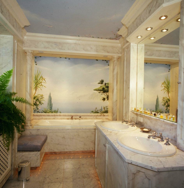 עיצוב חדר אמבטיה עיצוב קיר אריחי אמבטיה