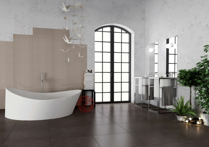 мебели за баня красива вана прохладна украса за странични маси