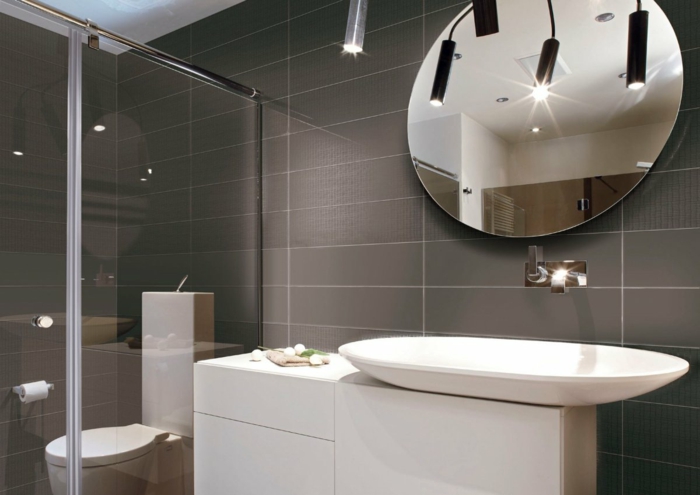 мебели за баня мивка душ стена огледало