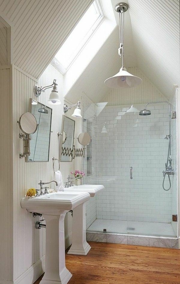 kylpyhuone design pieni valaistus ideoita moderni ullakko