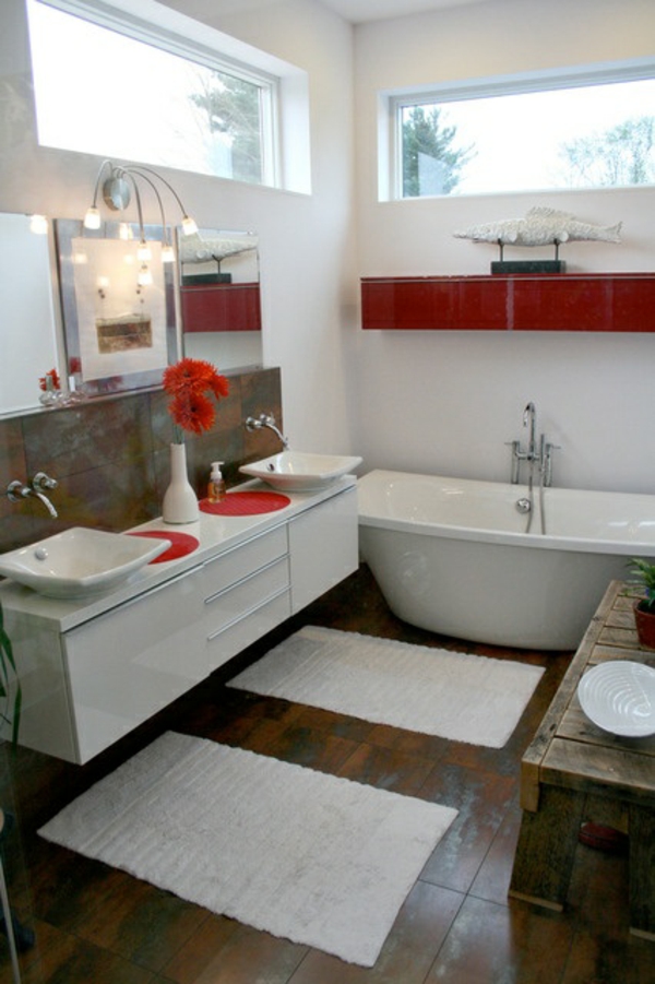 أثاث الحمام ايكيا vanne خزانة باللهجات الحمراء