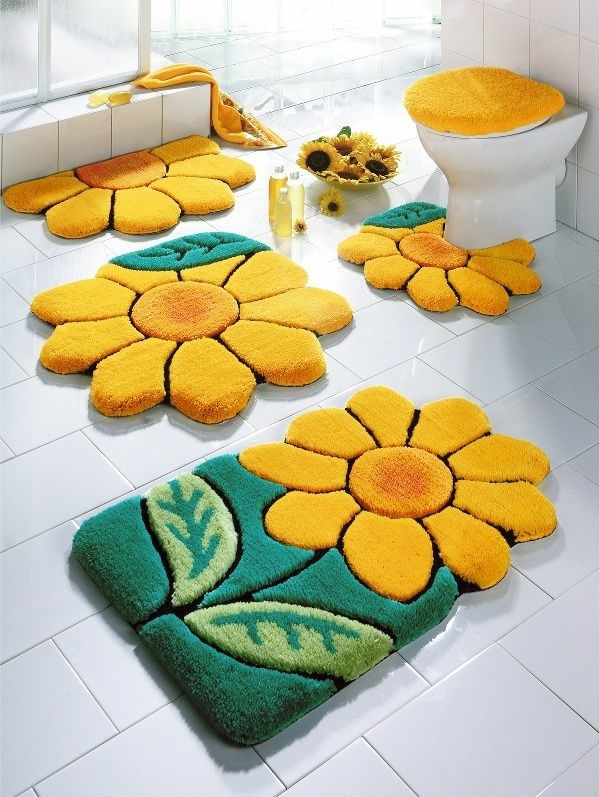 浴室垫地砖浴室地毯浴垫集花