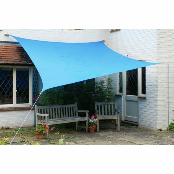 阳台花园遮阳伞想法遮阳篷花园长凳