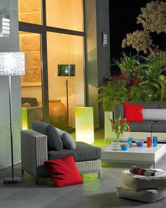 balcony design ideas for terrace design floor lamp lighting sitting area coffee table