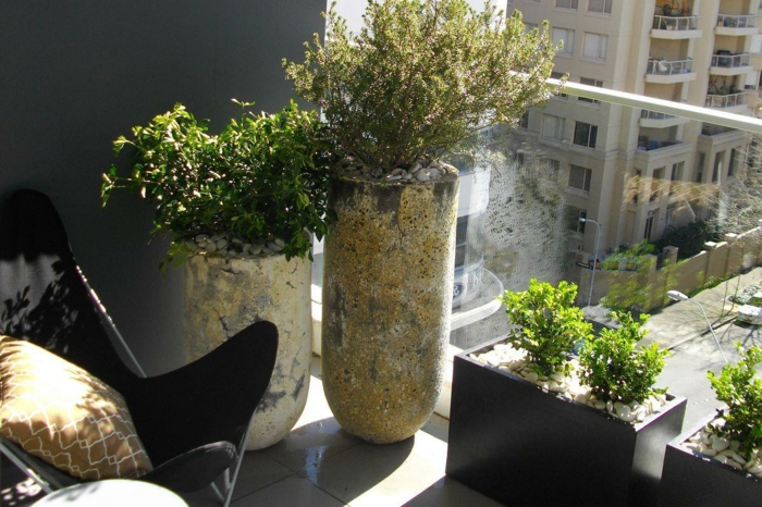 balkon tvar malá zahrada městský styl