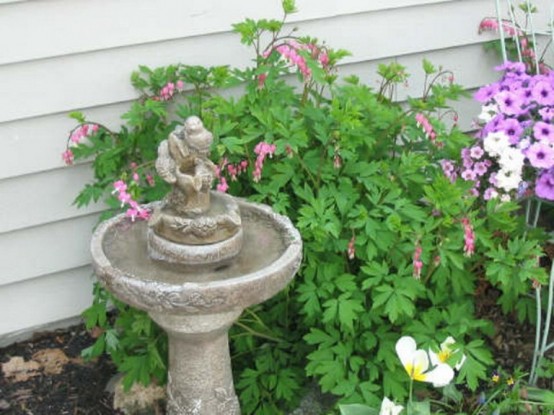 balkon mode sjofele chique oude fontein oude bloemen