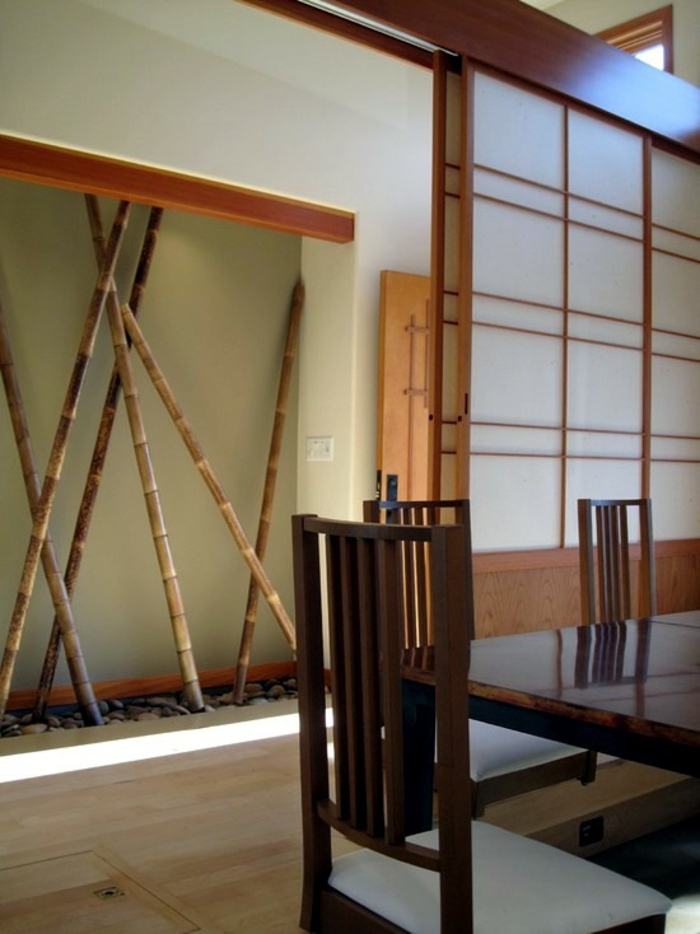 bambu koristelu bambu sauvat ideoita ruokasali koristelu