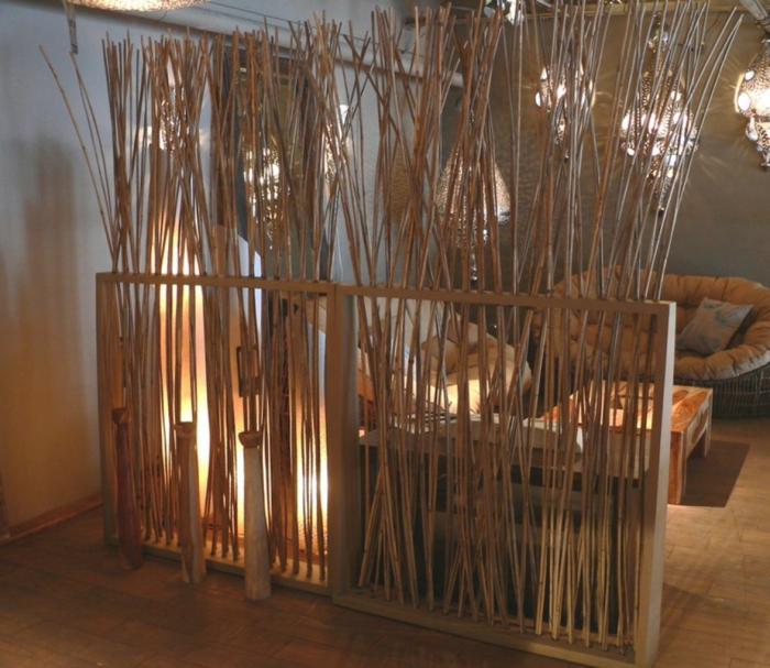 bambou décoration bambou enjeux idées salle diviseur vie romantique