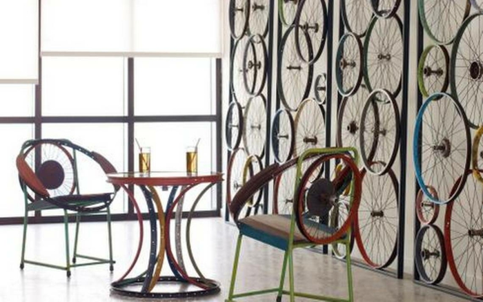 upcycling ideer håndværk ideer deco ideer diy ideer furnishing eksempler cykelsider cult
