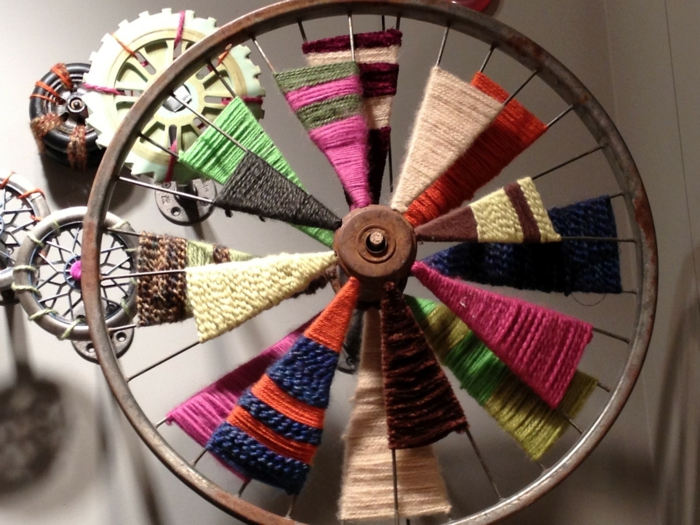 upcycling ideas craft ideas deco ideas diy ideas furnishing examples bicycle pages art wool