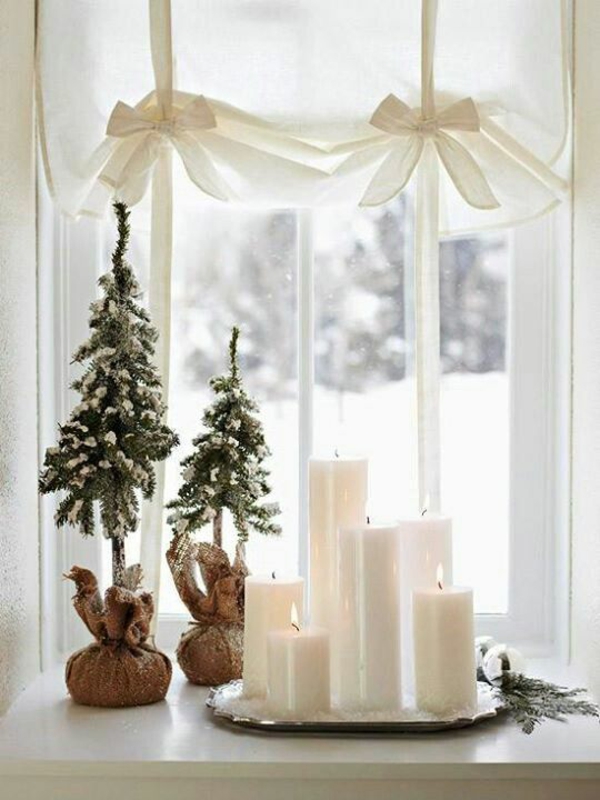 craft ideas για παράθυρα Χριστουγεννιάτικα διακοσμητικά κεριά