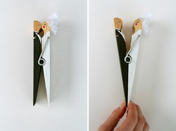crafting nápady pro dospělé nevěsty clothespin nevěsta